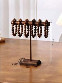 1PC 2 Tier For Necklaces Bracelets Pendants Walnut Wood Multifunctional Vintage Jewelry Display Stand For Home Dressing Table Store Display Great Gift Idea Jewelry Organizer Holder Rack - Multicolor - View 11