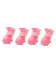 PETSIN 1 đôi giày đi mưa chống trượt cho thú cưng; Giày đi mưa ngoài trời chống thấm nước và chống mòn cho chó; Đồ dùng cho thú cưng. - Nhiều màu - Xem 21