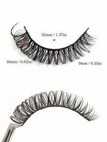 20 Pairs Fluffy Wispy Full Strip Lashes - D Curl Faux Mink Lashes For Long-Lasting, Natural-Looking Eyelashes Strip Lashes, Lashes, Eyelashes, Fake Lashes - Black - View 4