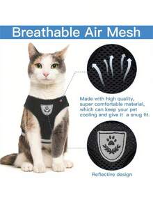 Bộ áo phản quang và dây xích cho chó mèo, tiện lợi khi di chuyển. - Nhiều màu - Xem 3