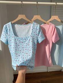 Comfortcana Bộ 3 áo thun ngắn tay cổ tròn màu nâu cà phê và trắng dành cho nữ. - Nhiều màu - Xem 6