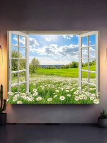 1 buah Latar Belakang Datar 2D dengan Motif Ladang Bunga Daisy dan Rumput Hijau, Dekorasi Latar Belakang Gaya Pastoral, Cocok untuk Fotografi Potret, Pengaturan Acara, Latar Belakang Siaran Langsung, Dekorasi Rumah, Musim Kembali ke Sekolah, Hari Ibu - warna-warni - View 6