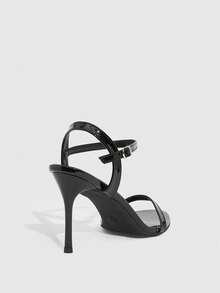 CUCCOO SZL Women's Elegant Minimalist Heeled Sandals For Commuting - Black - View 4