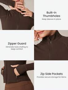 FeatherFit™ 修身功能夹克 - 巧克力棕 - 查看 4