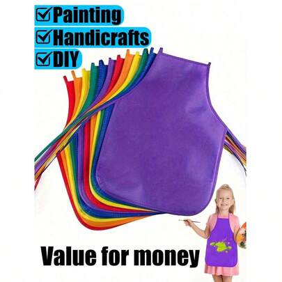 3/6/24pcs Kids Apron, Kids Artist Aprons, Kids Aprons For Cooking, Aprons For Kids,Kids Painting Apron,Kids Aprons For Painting,Smocks For Kids,Children's DIY Aprons, Suitable For Kitchen, Classroom, Community Events, Parties, Crafts & Art Painting Activities