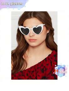 10 chiếc kính thời trang trang trí hình trái tim dễ thương và thú vị dành cho cả nam và nữ, thích hợp cho tiệc cưới, tiệc khiêu vũ, v.v., màu trắng, Giáng sinh - Nhiều màu - Xem 4