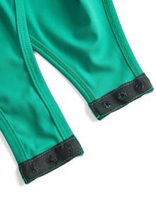 SHEIN Cheerettes Women's Rhinestone Decorated Leotard Gymnastics Jumpsuit - Dark Green - View 4