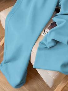 Resyla Retro American Y2K Style Minimalist Women Sweatpants - Baby Blue - View 4