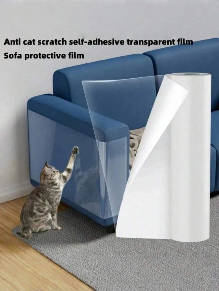 1 Roll Cat Scratch Furniture Protector-Adhesive Couch Protector From Cat Claws, Furniture Protectors From Cats Scratching,Cat Accessories - 45 cm X 300 cm - View 1