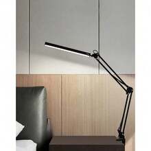 LED Eye-Protecting Folding Long-Arm Clip Black/White Desk Lamp With Three-Color Temperature Settings - USB-Powered, Universal-Joint Design,Material Metal/ABS,Ideal For Office, Dormitory, Studying, Reading, Live Streaming, And Meetings - multicolor - View 9