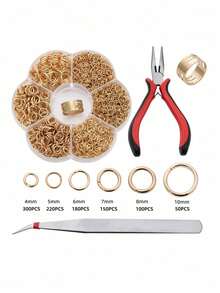 Jump Rings Mixed Sizes 4-10mm Open Closed Connectors Metal Findings For Jewelry Making DIY Craft Supplies Storage Box Set Repair Accessory - Multicolor - View 11