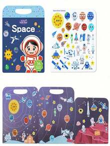 MINKOJA MINKOJA Reusable Sticker Books For Kids,Washable Stickers For Toddlers,Insects,Dinosaurs,Vehicles,Space,Animals And Ocean World Stickers,Holiday Gifts For Preschoolers,Available As Back-To-School Gifts,Birthday Gifts Sticker. - Multicolor - View 9