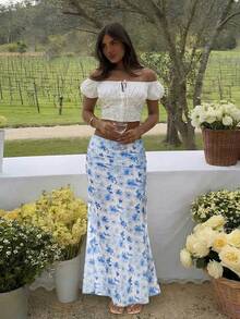 KARISMINA 女士休闲浪漫度假海滩日常白色衬衫，春夏款 - 白色 - 查看 11