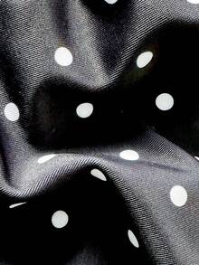 Swim Mod Women's Random Floral Trim Halter Bikini Set, Spring/Summer - Black and White - View 6