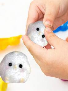 A Hand-Made Little Chicks Squishy Toy,Cute, Soft And Squishy Toy, Yellow And White Color Toy, Squishy Slow Rising, A Great Gift For After Class, Holiday, Easter, Birthday And Party. - Multicolor - View 4