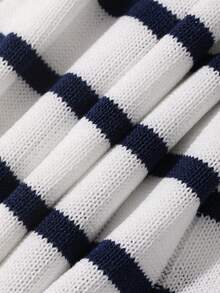 Dazy Kids Young Boys' Colorblock Striped Short Sleeve Sweater Summer - Navy Blue - View 7
