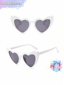 10 chiếc kính thời trang trang trí hình trái tim dễ thương và thú vị dành cho cả nam và nữ, thích hợp cho tiệc cưới, tiệc khiêu vũ, v.v., màu trắng, Giáng sinh - Nhiều màu - Xem 9