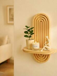 1/2 Chiếc Kệ Treo Tường Bằng Gỗ Hiện Đại Kiểu Vòm Tối Giản, Kệ Để Cây Hình Học, Giá Để Nến, Kệ Trưng Bày Vật Dụng Nhỏ, Kệ Trang Trí Phòng Ngủ, Phòng Khách, Nhà Bếp, Quà Tặng Tân Gia, Kệ Lưu Trữ - Nhiều màu - Xem 7