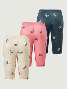 SHEIN Tween Girls' Casual Butterfly Print Leggings, Versatile For Daily Wear - Multicolor - View 2