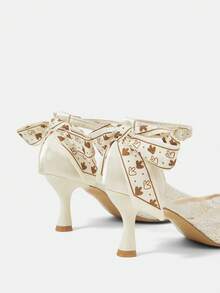 CUCCOO HITCHD 女士尖头搭扣设计时尚高跟鞋，适合日常穿着 - 香檳色 - 查看 5