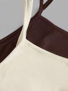 SHEIN EZwear 2pcs Plus Size Solid Color Camisole Tops, Summer Basics - Multicolor - View 8