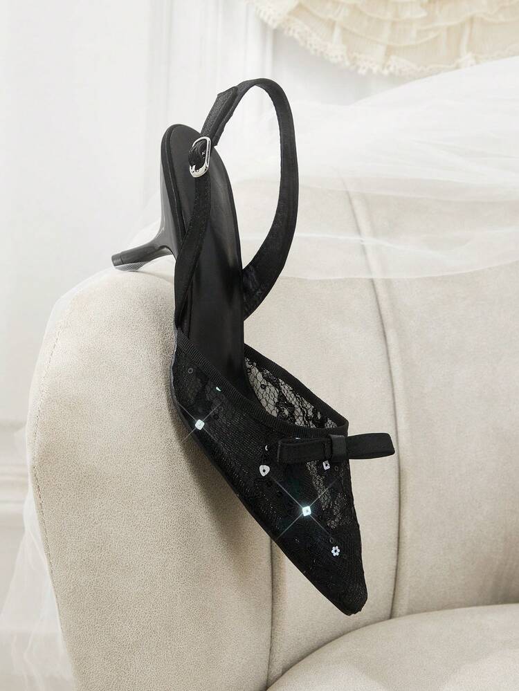 CUCCOO HITCHD Women's Pointed Toe Buckle Design Fashionable High Heels For Daily Wear