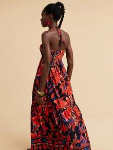 Travachic Women's Vacation Casual Floral Print Backless Dress - Multicolor - View 2