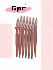 Multicolor Eyebrow Razor Set 5/12/24/30Pcs Women Face Dermaplaning Tool Portable Facial Hair Remover Shaping Tweezers Kit For Travel Personal Care Gift For Her - Redwood - View 8