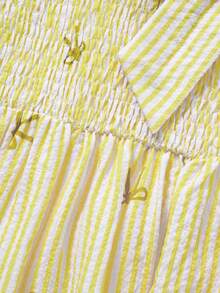 SHEIN ChillGRL Gaun Tanpa Lengan Motif Bunga Lembut untuk Remaja Putri - Kuning - View 4