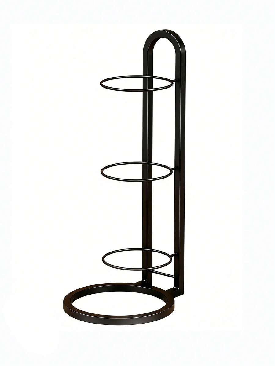 Factory Direct Three-Layer Round-Bottom Iron Basketball Rack, Three-Layer Basketball Storage Rack - Multicolor - View 1