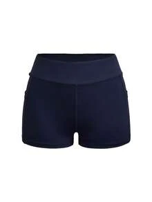 Cheerettes Vestido deportivo de mujer con espalda de tirantes de contraste y shorts - Azul - Ver 3
