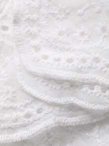 Women's 100% Cotton White Beach Vacation Tank Top, Summer Boho - White - View 8