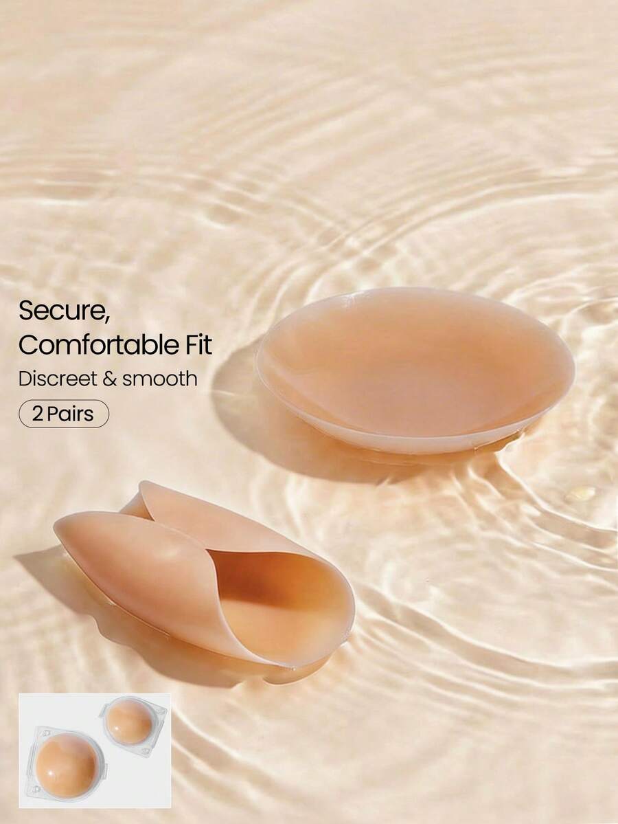 GLOWMODE 1 Pack Silicone Thin Seamless Non-Adhesive Reusable Nipple Covers Pasties Daily Casual Wear - Almond - View 1