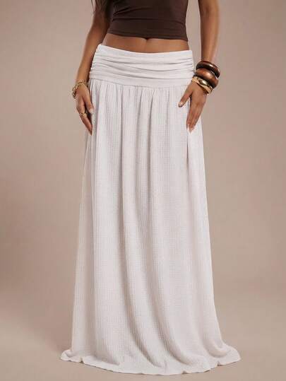 Avantive 女士休闲通勤纯色低腰裙