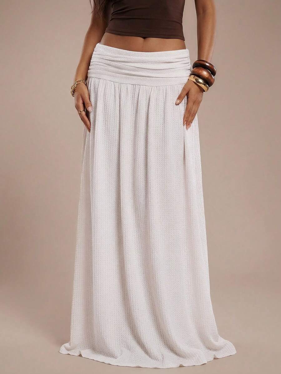 Avantive 女士休闲通勤纯色低腰裙