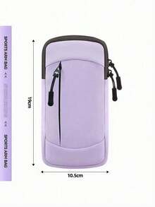 1PC Sports Waterproof Arm Bag Solid Color Polyester Fiber Zipper Closure Universal Adjustable Wristband Phone Pouch For Running Hiking Fitness Outdoor Cycling Workout Sports Accessories - Multicolor - View 8