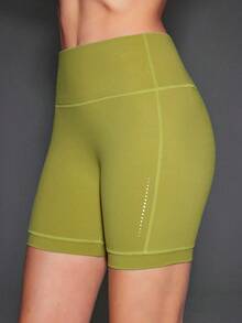 OutZeal Damen Outdoor Leggings einfarbig Radfahren Wandern Yoga Sommer schnelltrocknend Bauchkontrolle hohe Taille Bikershorts Sporthosen Frühling Sommer - Grün - Übersicht 9