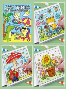 MINKOJA Sách tranh về các nàng công chúa hoạt hình, động vật và thế giới dưới nước, tranh vẽ hoạt hình dễ thương về bé gái, bìa mềm, giấy bền, quà tặng ngày thiếu nhi, Lễ Tạ ơn, Ngày Cá tháng Tư, sinh nhật và Giáng sinh. - Nhiều màu - Xem 7