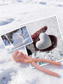 1 pezzo Stampi per modellare la sabbia - Forme a cuore, anatra, pupazzo di neve e pallone da calcio - Accessori per giochi all'aperto sulla neve o in spiaggia - Colori casuali - Multicolore - Visualizzare 4