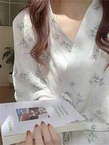 1pc Women's Bathrobe, Long Sleeve Robe,Kimono Robe, Sleepwear, Minimalist European Style Long Sleeve, Lightweight Solid Color Loungewear,Lightweight Bathrobe/Loungewear For Spring/Autumn, Petite To Plus Size - Multicolor - View 5