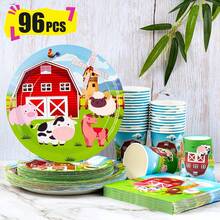 Bộ đồ dùng tiệc dùng một lần Happy Farm gồm đĩa, khăn ăn và cốc giấy, phục vụ 24 khách. Bộ đồ dùng tiệc bằng giấy dùng một lần này phù hợp cho sinh nhật, đám cưới, tiệc theo chủ đề và dã ngoại gia đình. - Xem 1