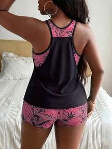 Swim Lushoire Bộ đồ bơi tankini xếp ly phối hợp dành cho nữ cỡ lớn, thời trang nghỉ dưỡng đi biển. - Màu Hoa hồng đỏ - Xem 2