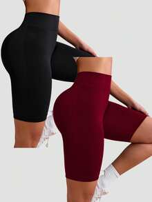 Velisys Set de 2 pantalones cortos deportivos sin costuras - Multicolor - Ver 2