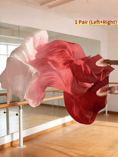 Quạt múa bụng thủ công, làm bằng tay, giả lụa, làm từ tre, dài, gấp gọn, kích thước 1/5 mét và 1/8 mét, nhẹ, thích hợp cho nữ giới biểu diễn trên sân khấu, làm quà tặng chuyên nghiệp cho các lễ hội và tiệc tùng.