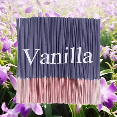 Varitas de incienso con aroma a vainilla de 22.0 cm, fragancia duradera, aroma natural a madera, adecuado para yoga, meditación, relajación y ayuda para dormir - perfecto para decoración del hogar, hoteles y spas