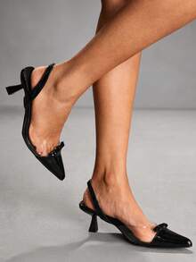 CUCCOO SZL Fashionable Sexy Jelly Strap Bowknot High Heel Sandals Spring Shoes - Black - View 8