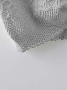 GlowEve New Arrival European And American Fashion Mixed Color Knit Sweater Top - Light Grey - View 4