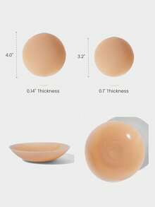 GLOWMODE 1 Pack Silicone Thin Seamless Non-Adhesive Reusable Nipple Covers Pasties Daily Casual Wear - Almond - View 7