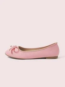 CUCCOO DOLLMOD Zapatos planos con lazo pequeño y lindo para mujer - Rosa - Ver 2