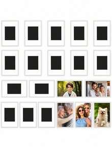 20pcs Blank Photo Frame Insert Fridge Magnets (20 Packs) - For Photos 7 X 4.5cm (2.75 X 1.77 Inches) - Translucent Clear Acrylic Refrigerator Magnets For Small Photos Gifts Birthday Graduation - single item - View 7
